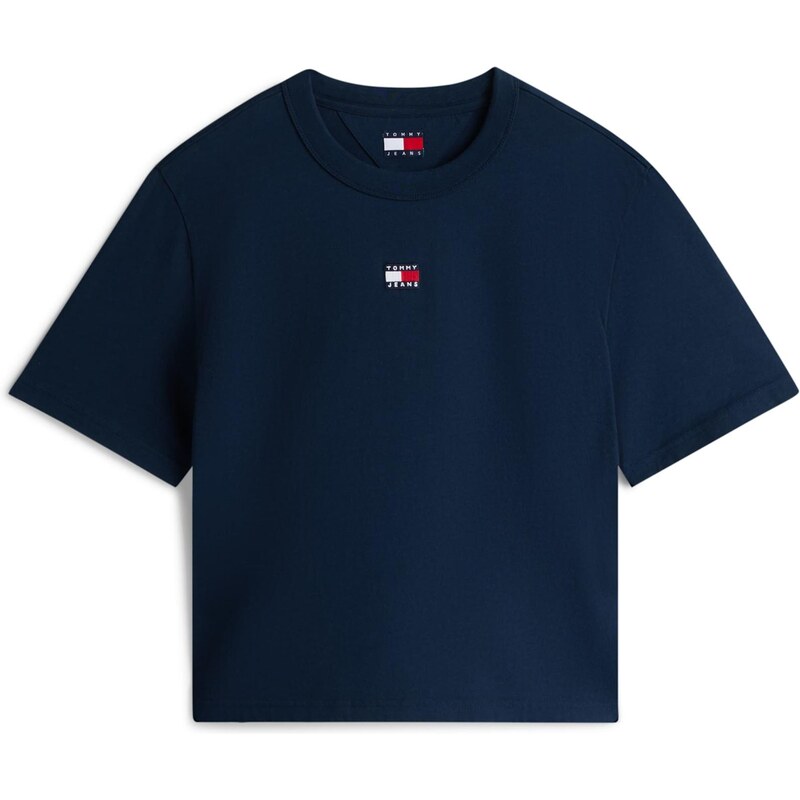 Tommy Jeans Tričko noční modrá / červená / bílá