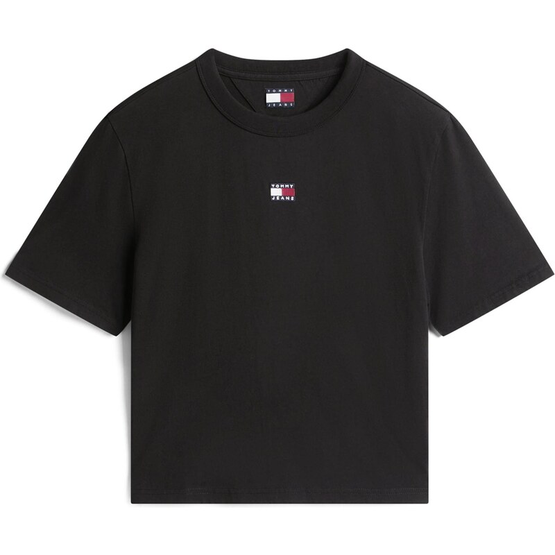 Tommy Jeans Tričko Tommy Badge Boxy červená / černá / bílá