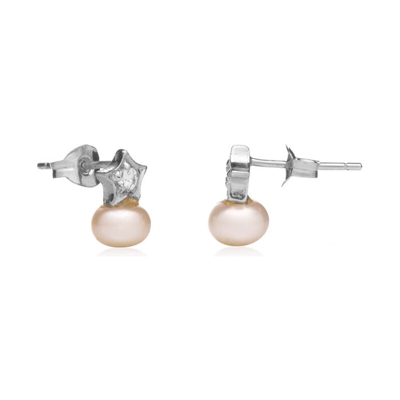 Buka Jewelry Malé perlové náušnice s kamínkem - různé tvary 109835790