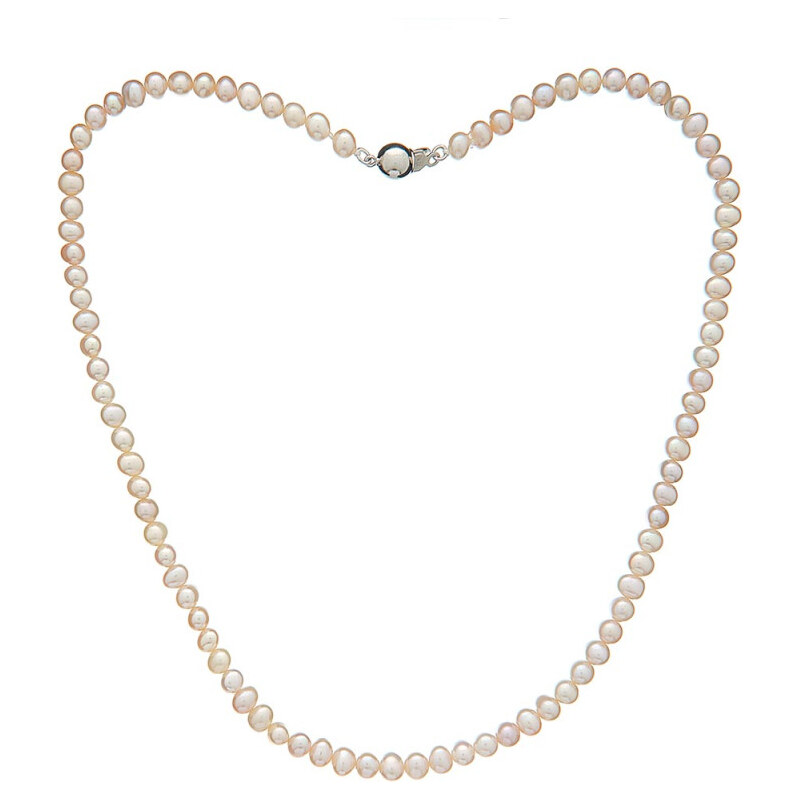 Buka Jewelry Perlový náhrdelník 6 AA Mini – růžový 109835791
