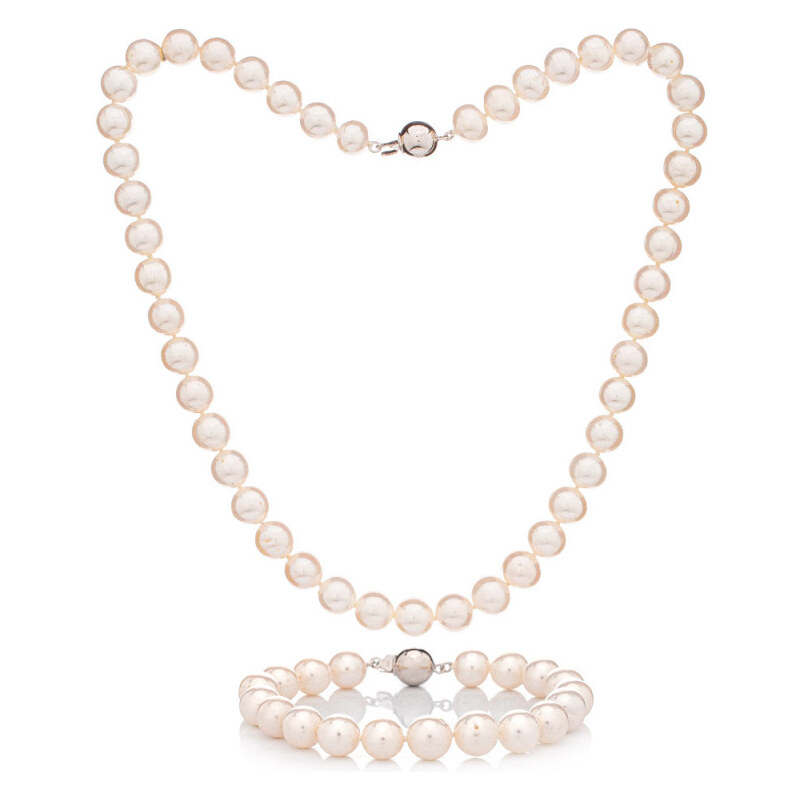 Buka Jewelry Perlový set náramek a náhrdelník 9 AA