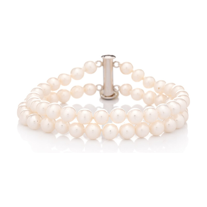 Buka Jewelry Dvouřadý perlový náramek 6 AA