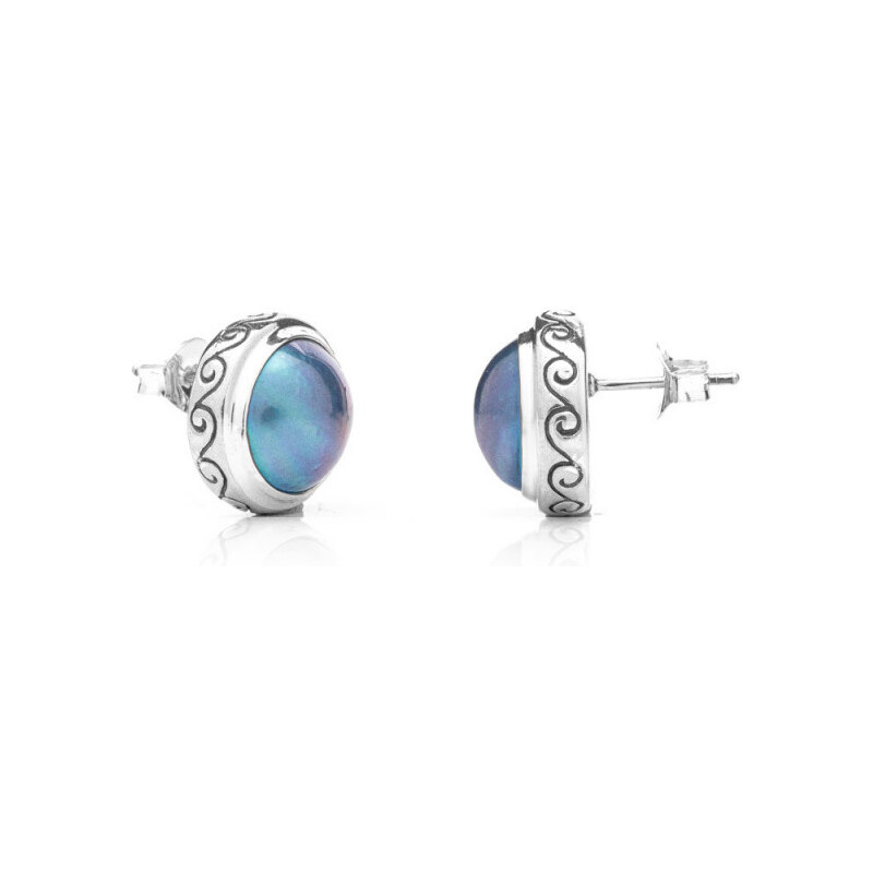 Buka Jewelry Náušnice s mabe perlou Biru 109829309