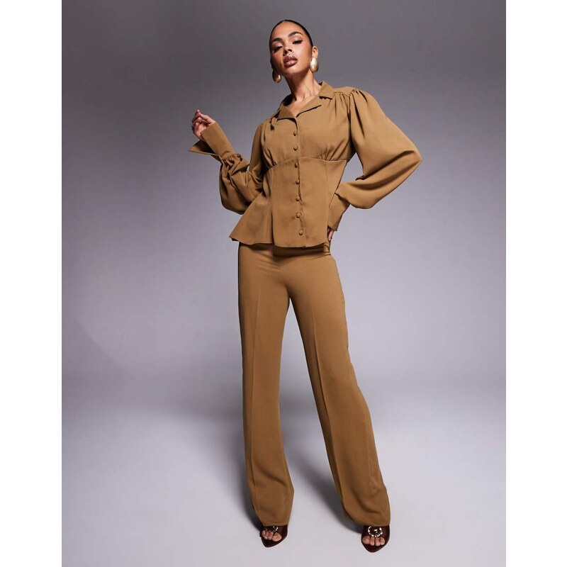 Daska trouser co-ord in Cinnamon-Brown
