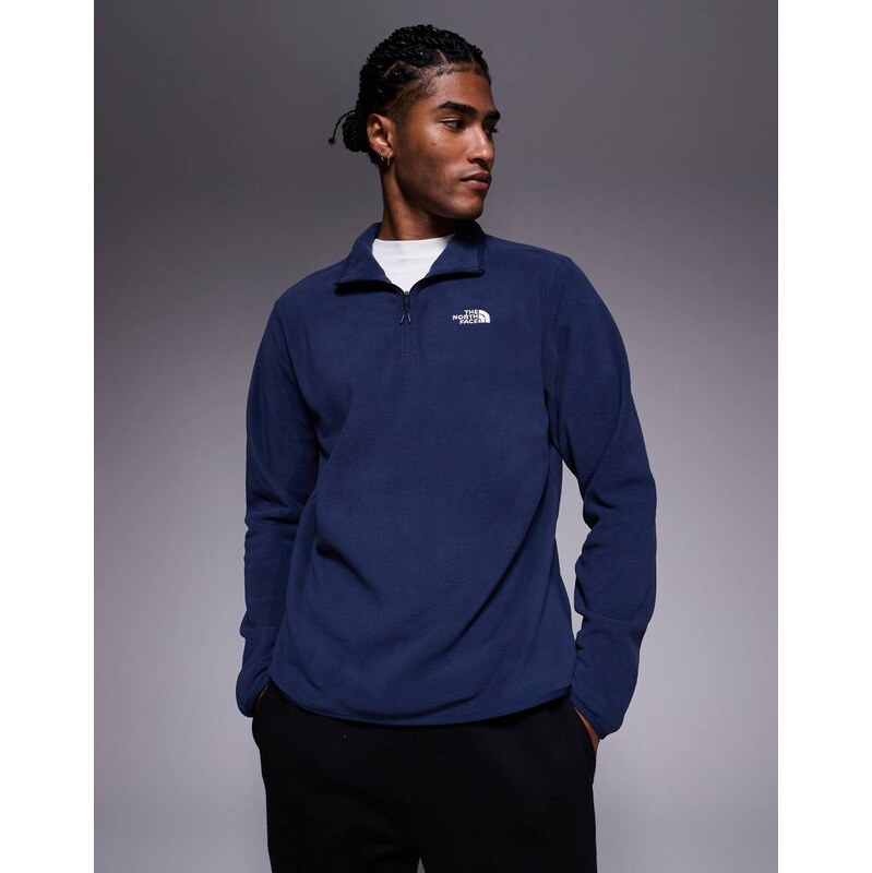 The North Face Glacier 100 1/4 zip fleece in navy