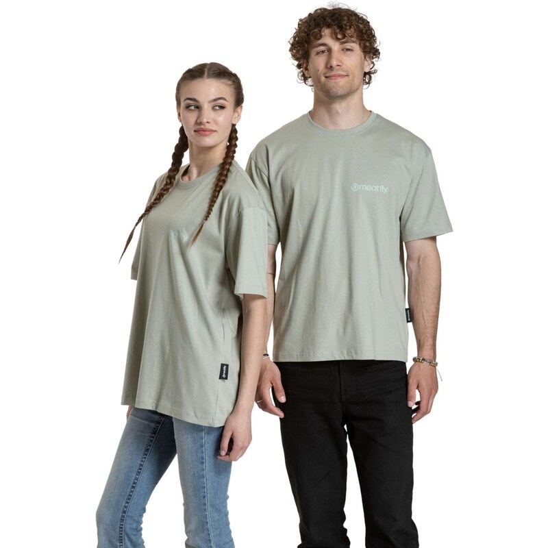 Meatfly unisex tričko Minimal Mossy Green | Zelená | 100% bavlna
