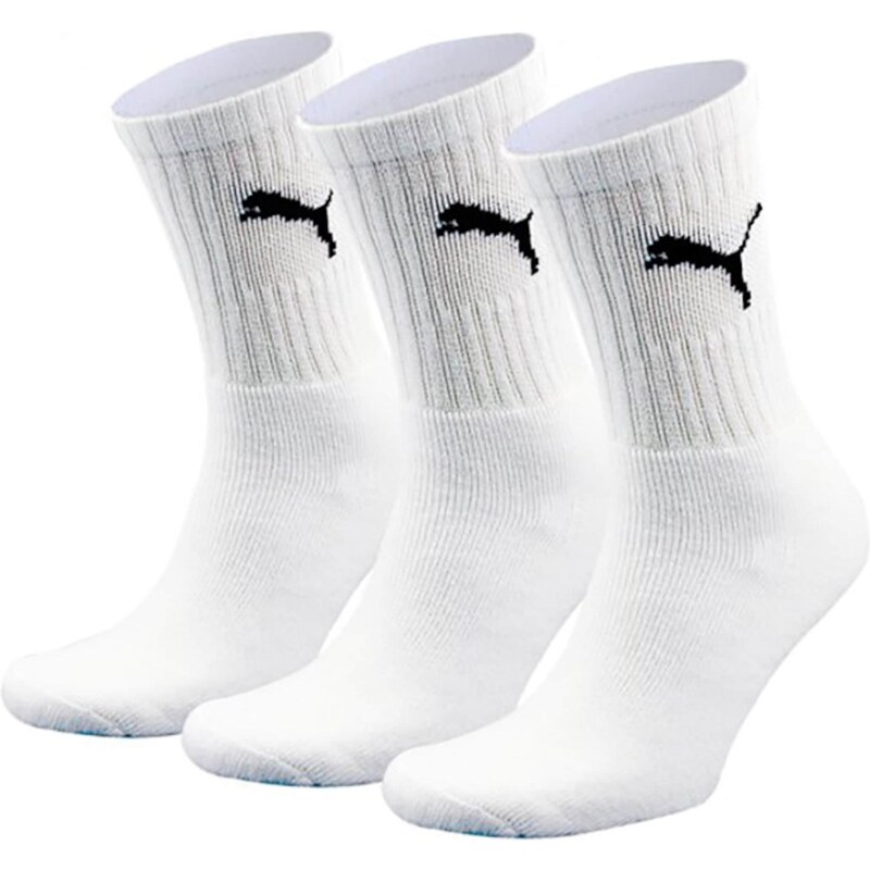 PUMA Sportovní ponožky černá / bílá