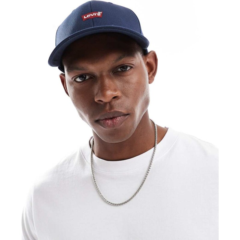 Levis batwing logo flexfit baseball cap in navy