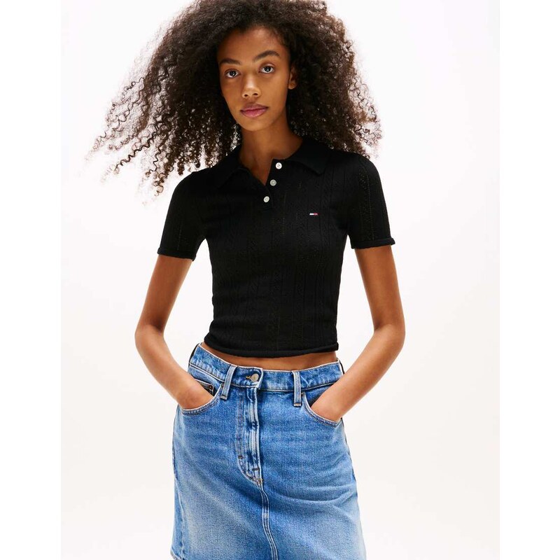 Tommy Jeans polo shirt in black 107570046
