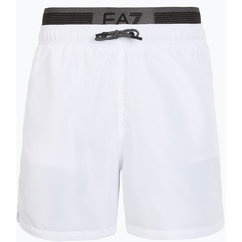 Pánské plavecké šortky EA7 Emporio Armani Logo Tape Boxer White