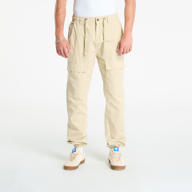 Kalhoty Urban Classics Front Pocket Cargo Jogging Pants Beige S