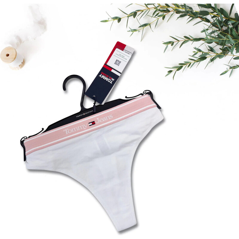 Dámská tanga UW0UW04199-YBR bílo-růžové - Tommy Hilfiger 107571660