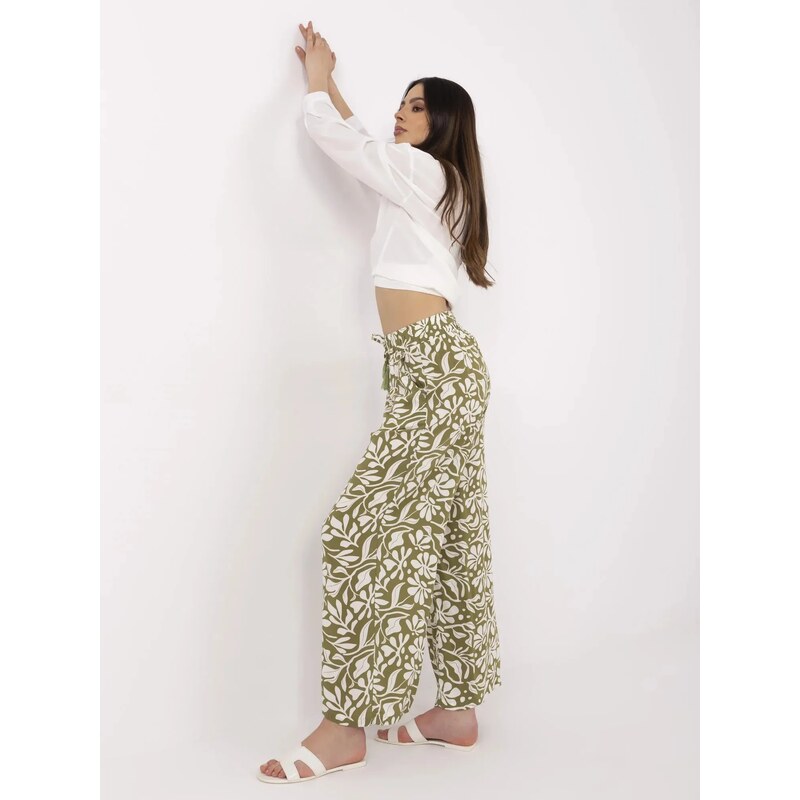 FPrice Kalhoty D73771M62237H olivově zelené