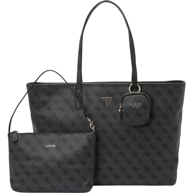 GUESS Nákupní taška POWER PLAY II LARGE TECH TOTE antracitová /