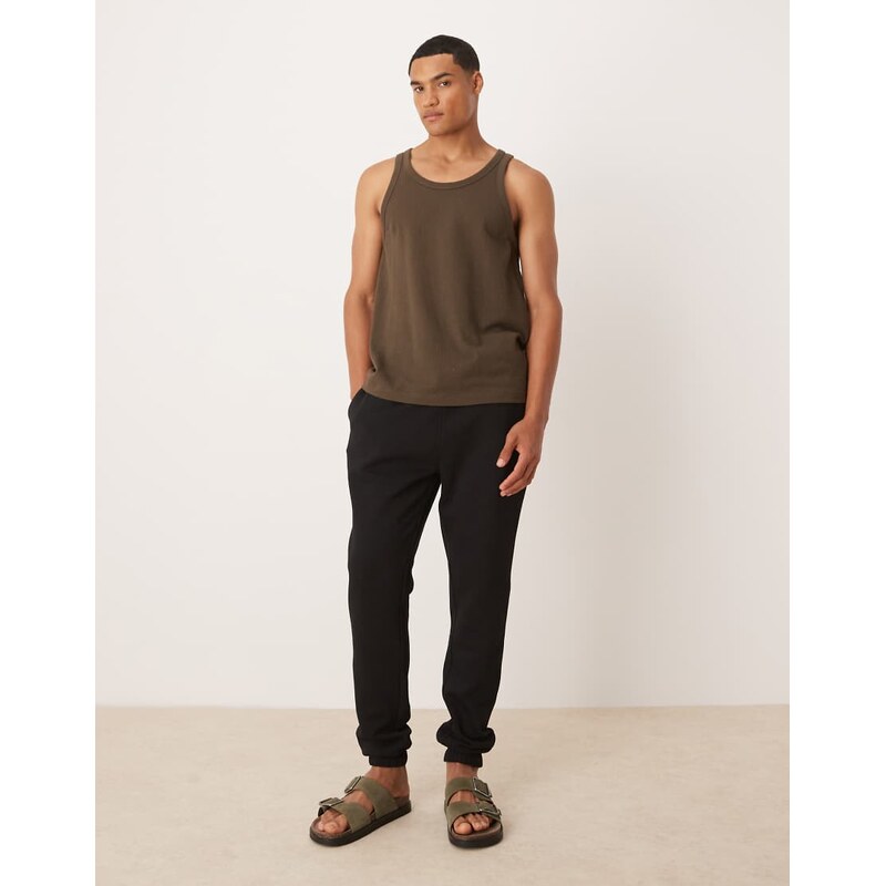 ASOS DESIGN essentials slim jogger in black