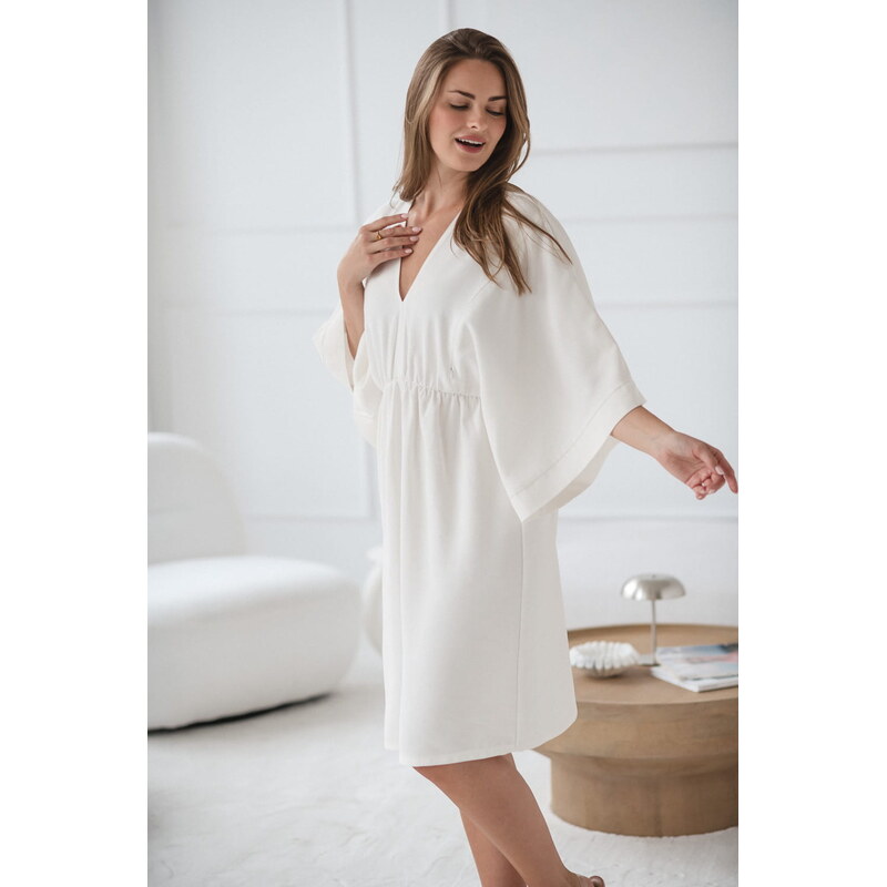 milk & love Těhotenské šaty ke kojení Mama Zen, Cream