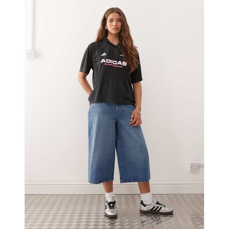 Noisy May bermuda shorts in mid blue denim 115718835
