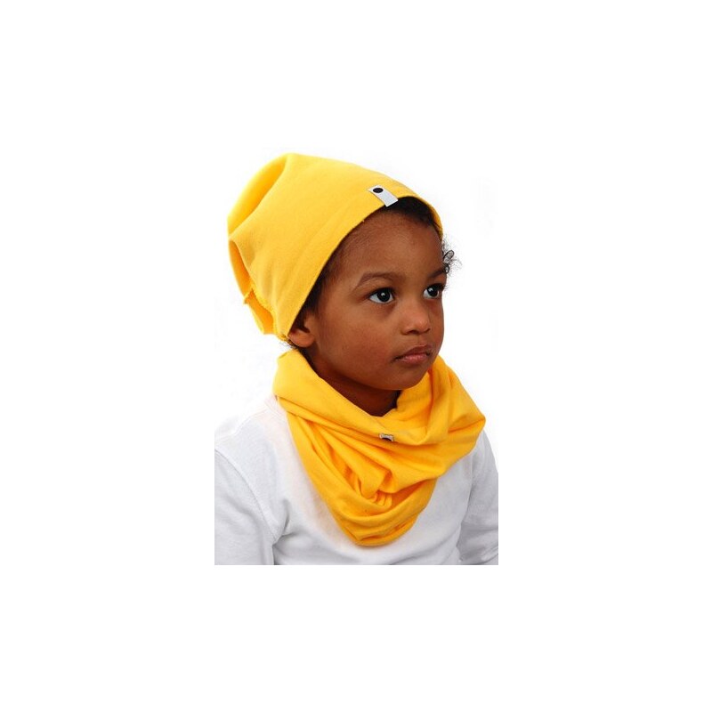 Lamama Komínový bavlněný šál/šátek- žlutý