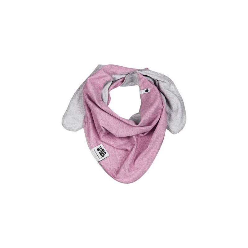 Lamama Dívčí oboustranný šátek - žíhaně fialovo - šedý