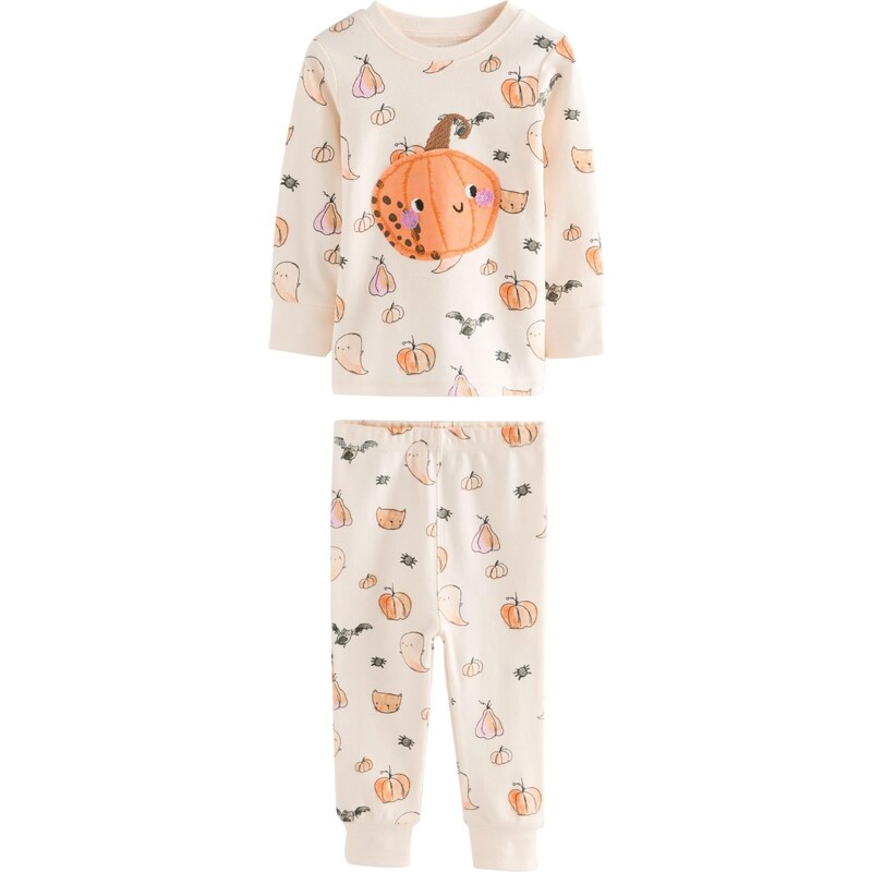 Next Pyžamo Halloween Snuggle šedá / šeříková / oranžová / bílá