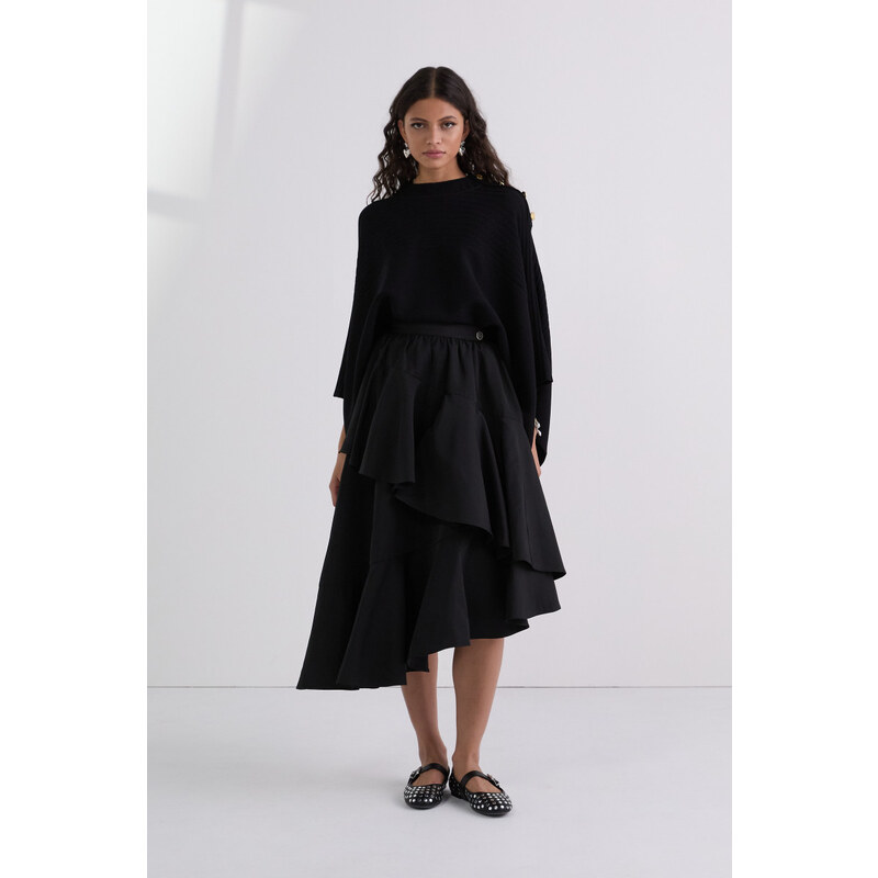 SUKNĚ KARL LAGERFELD VOLUMINOUS RUFFLE SKIRT
