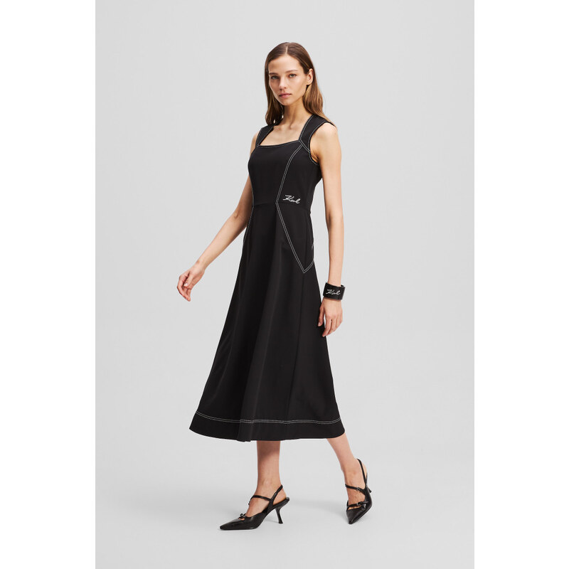 ŠATY KARL LAGERFELD CONTRAST STITCH DRESS
