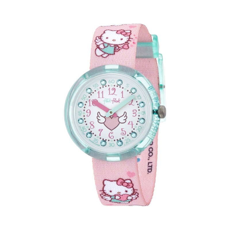 Swatch Dívčí hodinky Hello Kitty Cupido ZFLNP020