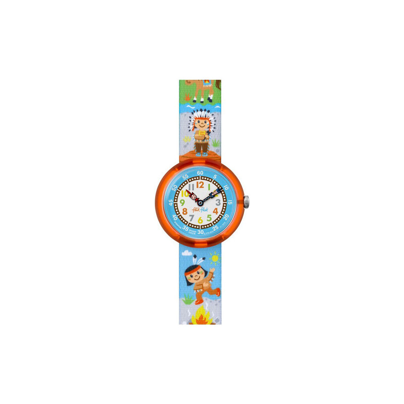 Swatch Dětské hodinky Bodaway s indiány - barevné