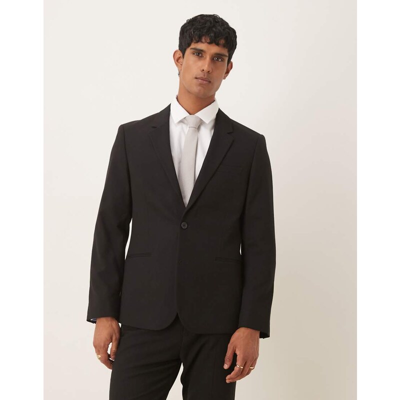 ASOS DESIGN slim suit jacket in black
