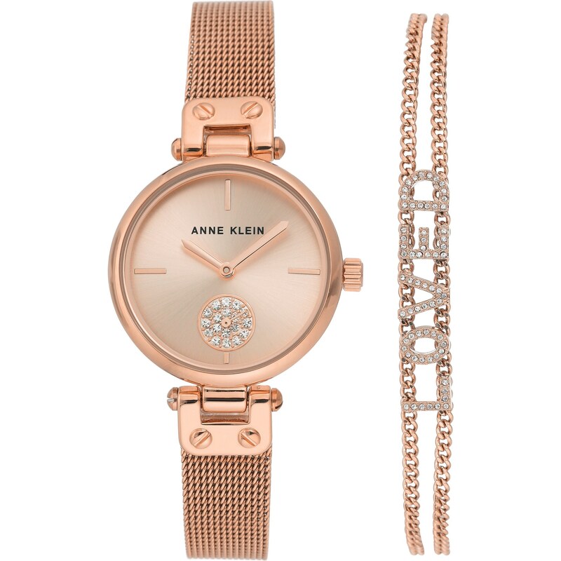 Anne Klein dárková sada hodinek a náramku AK/3552RGST 107609152