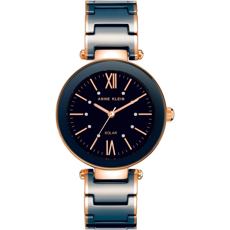 Anne Klein dámské hodinky kulaté solární napájení AK/3844NVRG 107609183