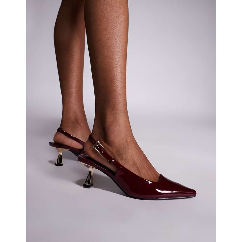 SIMMI Shoes Simmi London June pointed slingback kitten heels in 107703703