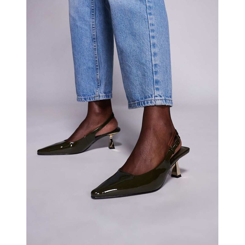 SIMMI Shoes Simmi London June pointed slingback kitten heels in