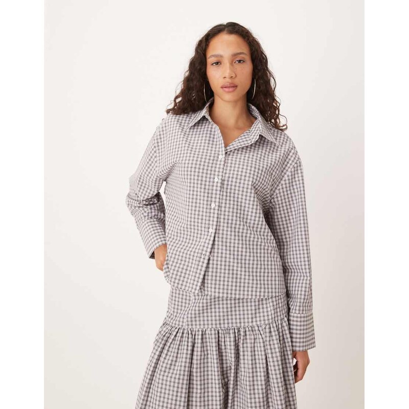 ASOS DESIGN oversized shirt in check-Multi 107610797