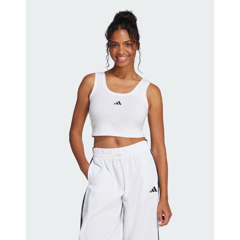 adidas performance Essentials small logo cotton lifestyle tank