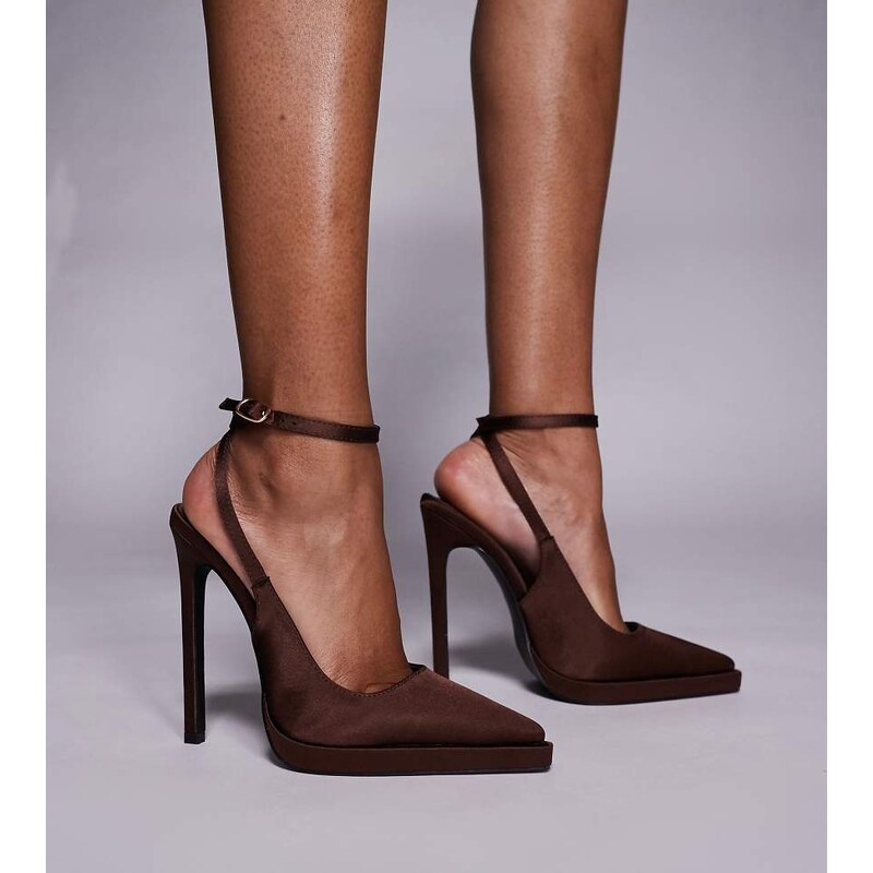 Simmi Wide Fit Simmi London Landen Wide Fit platform heeled court shoe 109217735