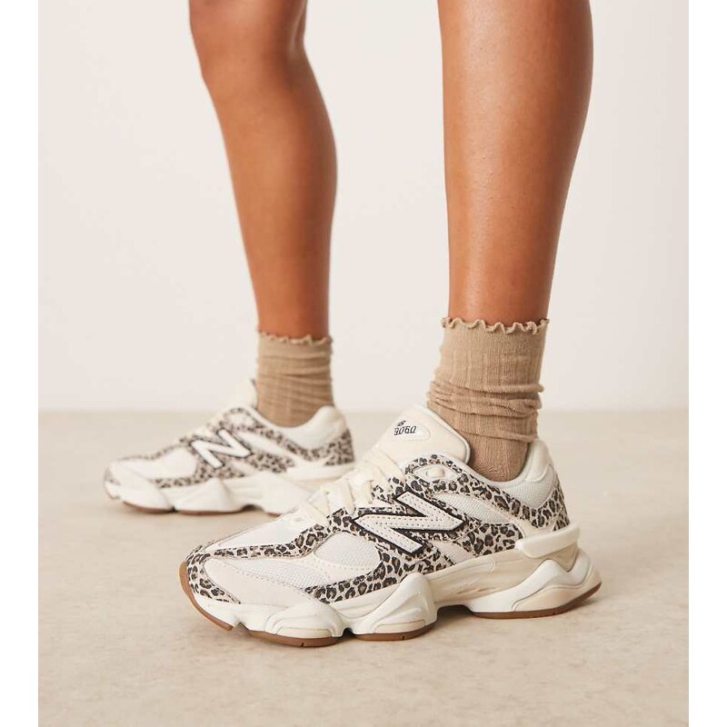 New Balance 9060 trainers in leopard print - Exclusive to ASOS
