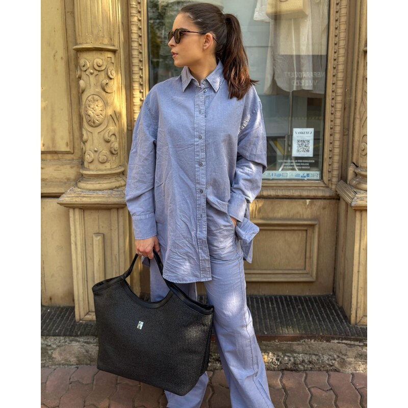 REPLAY DÁMSKÁ KABELKA Z RAFIE TYPU SHOPPER BAG - FW3745.000.A2009A