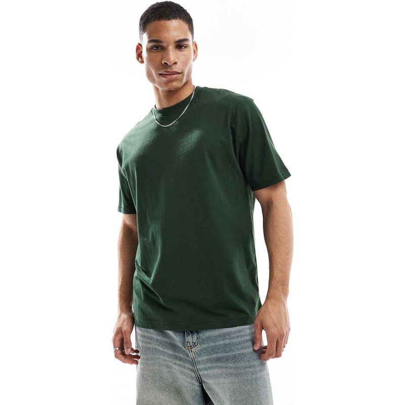 ASOS DESIGN Essentials relaxed t-shirt in dark green
