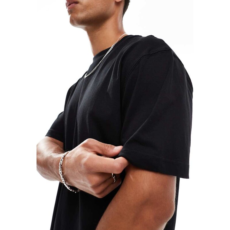 ASOS DESIGN Essentials 2 pack relaxed t-shirts in black & stone-Multi
