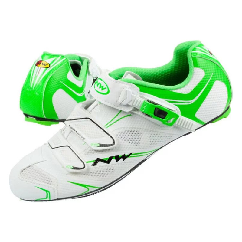 Pánské cyklistické sport boty Sonic SRS M 80151012 59 Bílá se zelenou 107628513