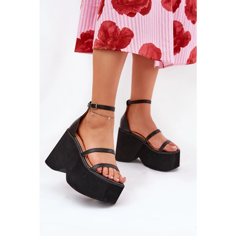 SWEET SHOES Bota na klínech 2806 černá - Step in style