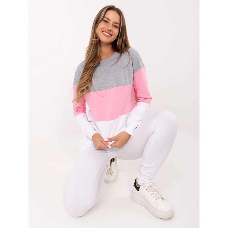 RUE PARIS Šedo-růžová souprava Sandra RV-KMPL-5971.05-grey-pink