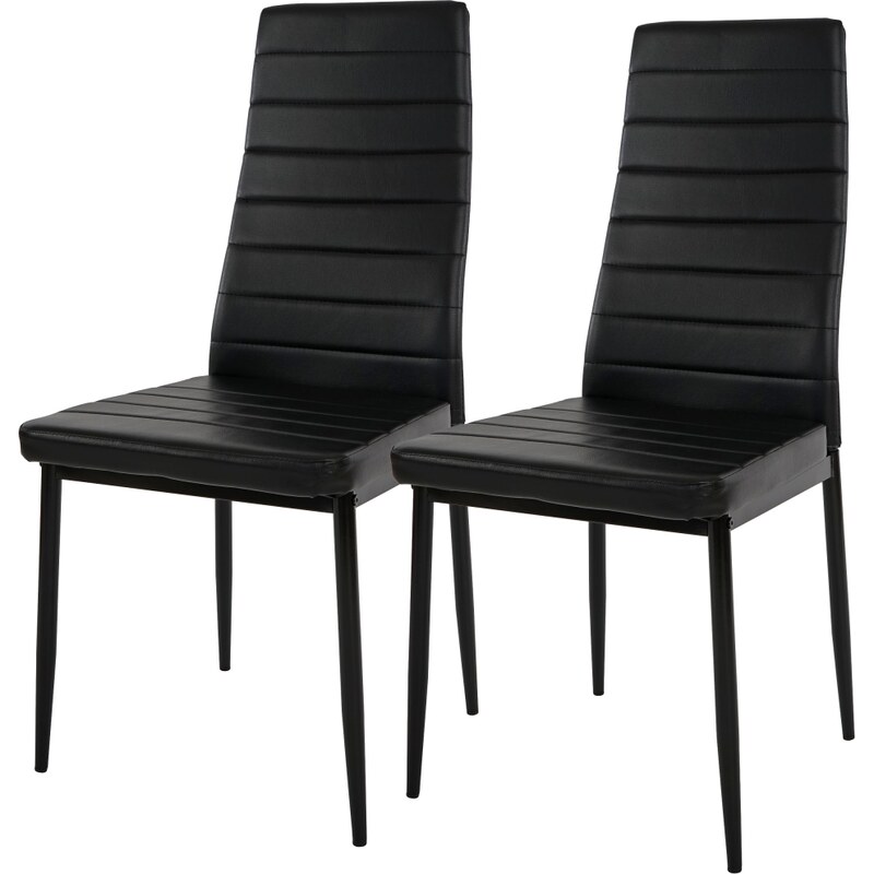 Sada 2 jídelních židlí Lamego Black