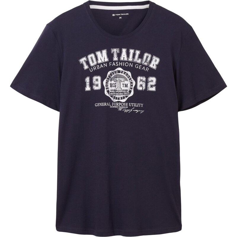 TOM TAILOR Tričko tmavě modrá / bílá