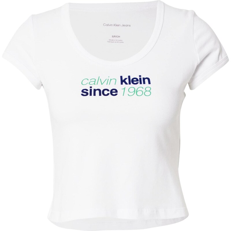 Calvin Klein Jeans Tričko 1968 námořnická modř / zelená / bílá