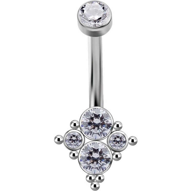 Devilheart Titanový piercing do pupíku s vnitřním závitem s prémiovými 107608603