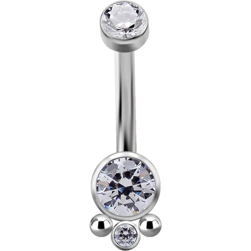 Devilheart Titanový piercing do pupíku s vnitřním závitem s prémiovými 107633353