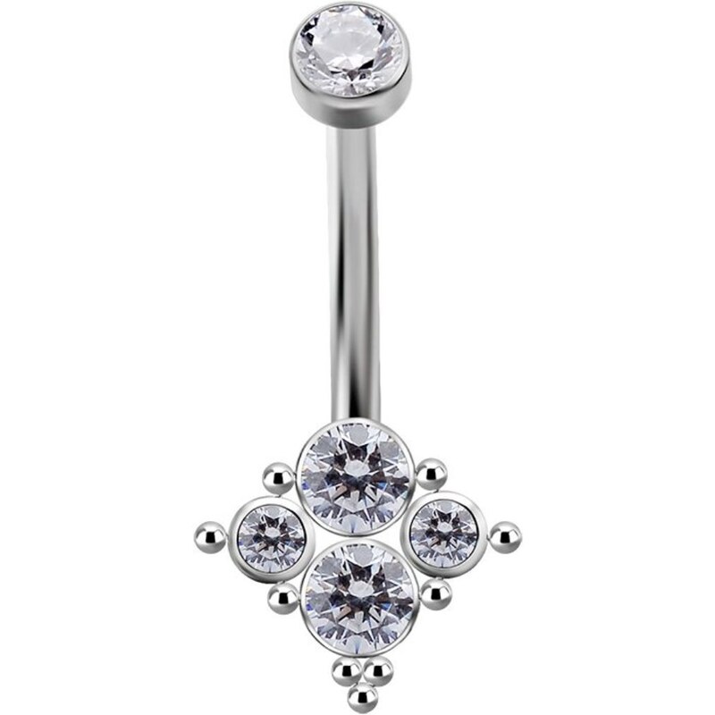 Devilheart Titanový piercing do pupíku s vnitřním závitem s prémiovými 107633354