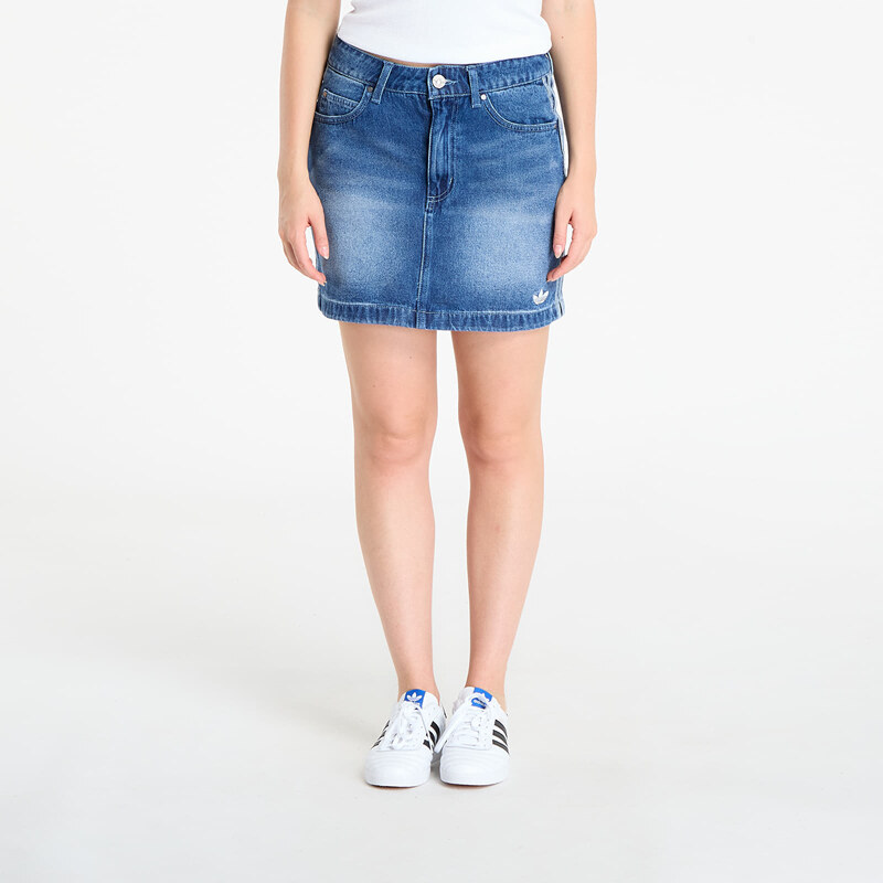 adidas Originals Sukně adidas 3-Stripes Denim Mini Skirt Indigo
